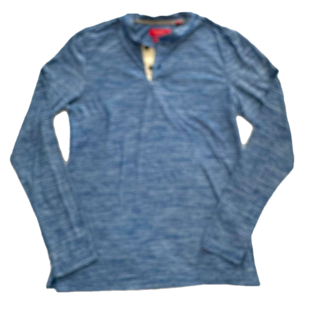 Bruno Milano Super Soft Blue Long Sleeve Men Small Shirt Top